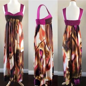 Black Halo Printed Maxi Dress
